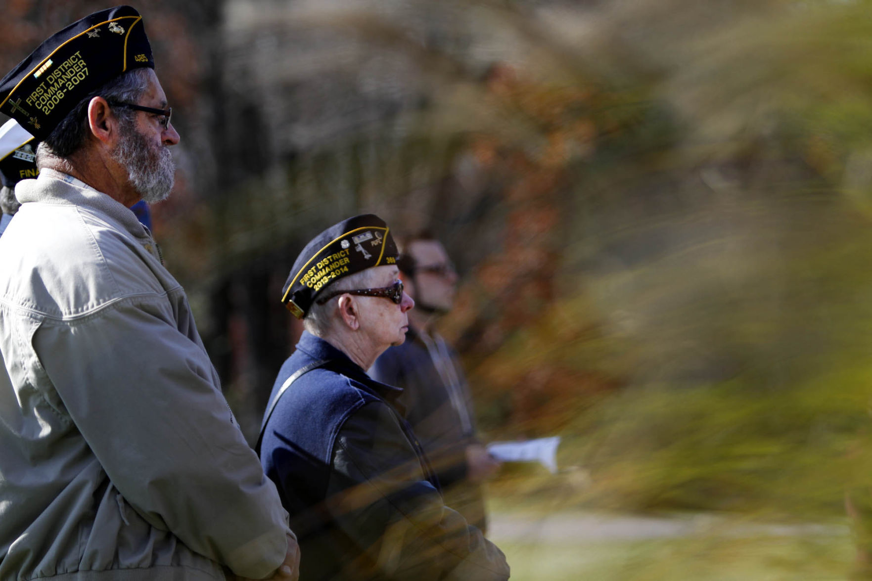 Veterans honored during service at park